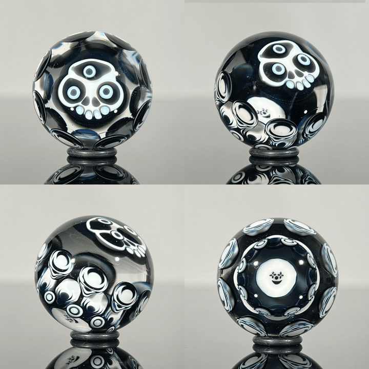 Lil Bear Glass - 2024 27mm Milli w/ Dotstack 3rd Eye Skull Roller - The Gallery at VL