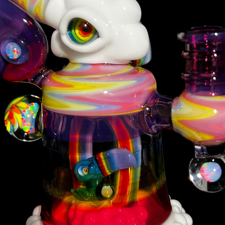 RJ Glass - Rainbow Stacker with Bird - The Gallery at VL